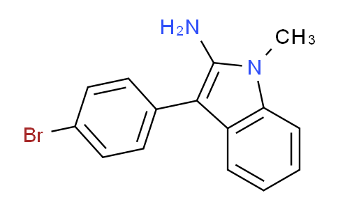CAS No. 62693-67-8, 3-(4-Bromophenyl)-1-methyl-1H-indol-2-amine