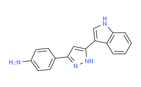 CAS No. 64640-81-9, 4-(5-(1H-Indol-3-yl)-1H-pyrazol-3-yl)aniline