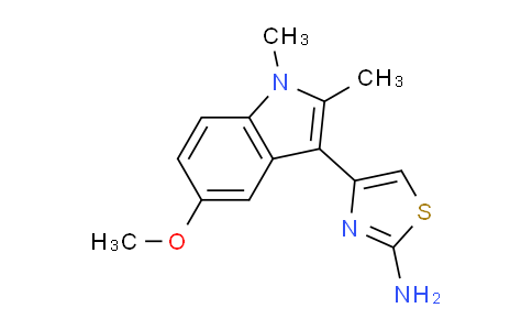 CAS No. 296264-57-8, 4-(5-Methoxy-1,2-dimethyl-1H-indol-3-yl)thiazol-2-amine