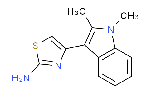 CAS No. 843622-17-3, 4-(1,2-Dimethyl-1H-indol-3-yl)thiazol-2-amine