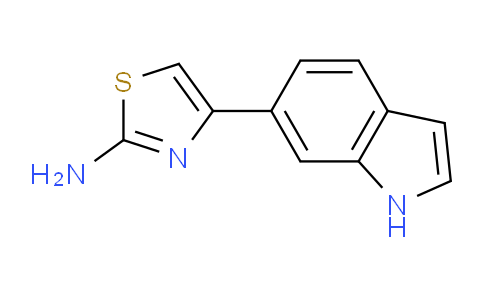 CAS No. 1119450-55-3, 4-(1H-Indol-6-yl)thiazol-2-amine