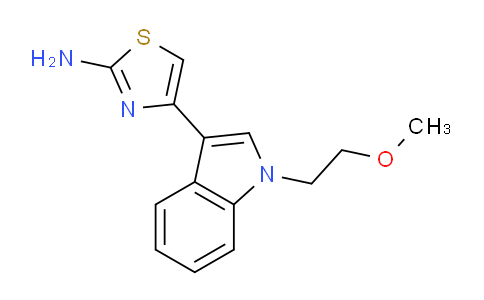 CAS No. 878046-69-6, 4-(1-(2-Methoxyethyl)-1H-indol-3-yl)thiazol-2-amine