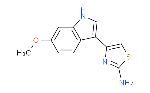 CAS No. 843622-07-1, 4-(6-Methoxy-1H-indol-3-yl)thiazol-2-amine