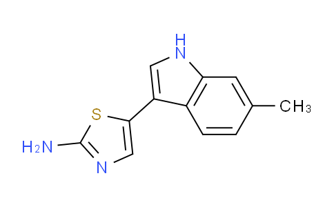 CAS No. 1134334-49-8, 5-(6-Methyl-1H-indol-3-yl)thiazol-2-amine