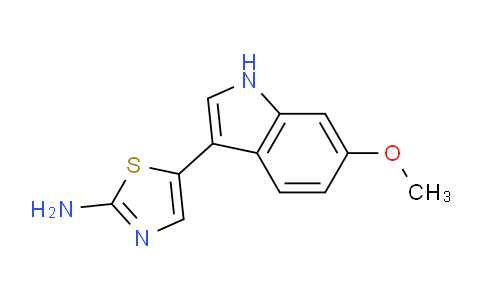 CAS No. 1134334-48-7, 5-(6-Methoxy-1H-indol-3-yl)thiazol-2-amine