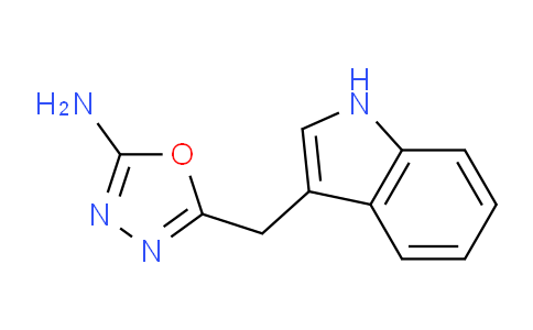 CAS No. 153595-95-0, 5-((1H-Indol-3-yl)methyl)-1,3,4-oxadiazol-2-amine