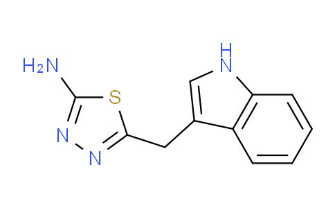 CAS No. 153595-93-8, 5-((1H-Indol-3-yl)methyl)-1,3,4-thiadiazol-2-amine