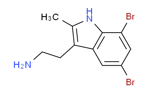 CAS No. 383145-85-5, 2-(5,7-Dibromo-2-methyl-1H-indol-3-yl)ethanamine