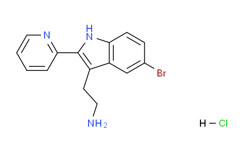 CAS No. 1049783-45-0, 2-(5-Bromo-2-(pyridin-2-yl)-1H-indol-3-yl)ethanamine hydrochloride