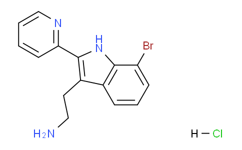 CAS No. 1052405-41-0, 2-(7-Bromo-2-(pyridin-2-yl)-1H-indol-3-yl)ethanamine hydrochloride