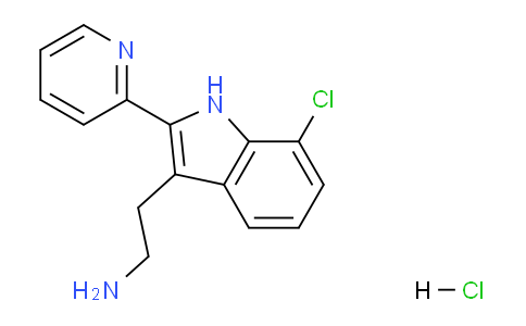 CAS No. 1049783-68-7, 2-(7-Chloro-2-(pyridin-2-yl)-1H-indol-3-yl)ethanamine hydrochloride