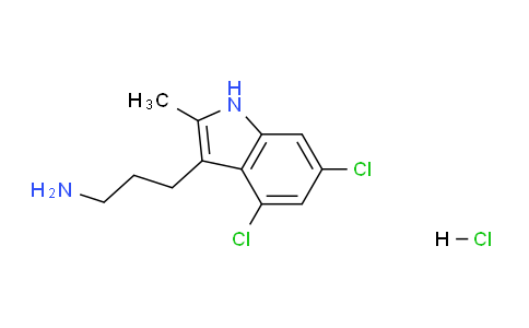 CAS No. 1956327-51-7, 3-(4,6-Dichloro-2-methyl-1H-indol-3-yl)propan-1-amine hydrochloride