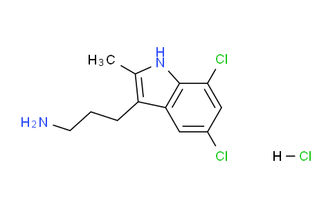 CAS No. 1956381-80-8, 3-(5,7-Dichloro-2-methyl-1H-indol-3-yl)propan-1-amine hydrochloride