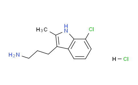 CAS No. 1956379-37-5, 3-(7-Chloro-2-methyl-1H-indol-3-yl)propan-1-amine hydrochloride
