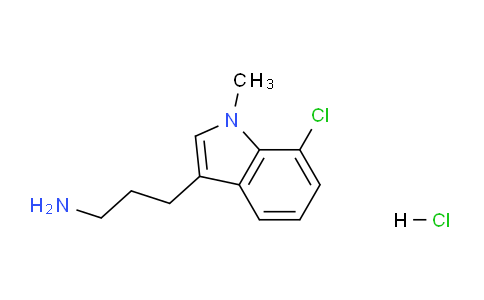 CAS No. 1956327-48-2, 3-(7-Chloro-1-methyl-1H-indol-3-yl)propan-1-amine hydrochloride