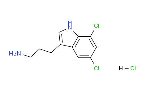 CAS No. 1956335-65-1, 3-(5,7-Dichloro-1H-indol-3-yl)propan-1-amine hydrochloride