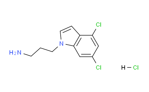 CAS No. 1956384-85-2, 3-(4,6-Dichloro-1H-indol-1-yl)propan-1-amine hydrochloride