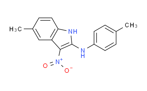 CAS No. 61645-63-4, 5-Methyl-3-nitro-N-(p-tolyl)-1H-indol-2-amine