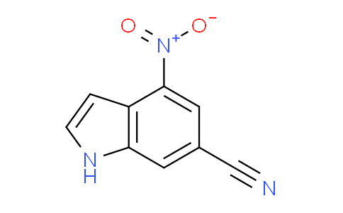CAS No. 1082041-51-7, 4-Nitro-1H-indole-6-carbonitrile