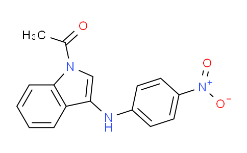 CAS No. 67766-00-1, 1-(3-((4-Nitrophenyl)amino)-1H-indol-1-yl)ethan-1-one
