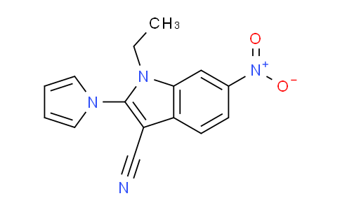 CAS No. 944562-48-5, 1-Ethyl-6-nitro-2-(1H-pyrrol-1-yl)-1H-indole-3-carbonitrile