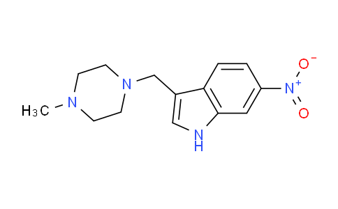 CAS No. 1956380-04-3, 3-((4-Methylpiperazin-1-yl)methyl)-6-nitro-1H-indole
