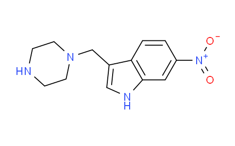 CAS No. 1951444-79-3, 6-Nitro-3-(piperazin-1-ylmethyl)-1H-indole