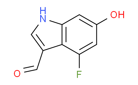 CAS No. 1227572-99-7, 4-Fluoro-6-hydroxyindole-3-carboxaldehyde