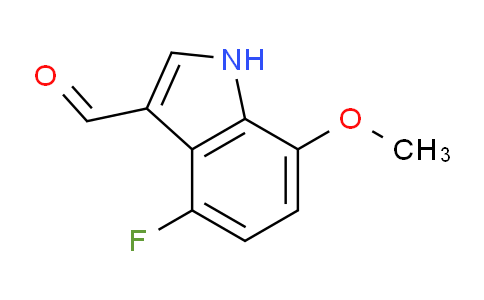 CAS No. 1227595-85-8, 4-Fluoro-7-methoxyindole-3-carboxaldehyde