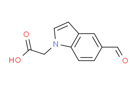 CAS No. 219685-11-7, 2-(5-Formyl-1H-indol-1-yl)acetic acid