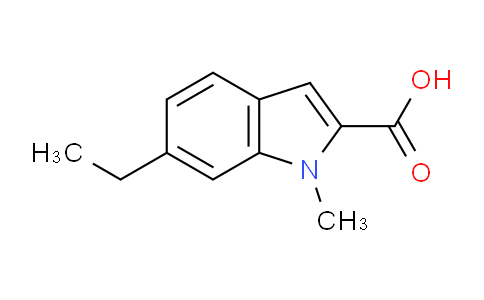 CAS No. 1240579-09-2, 6-Ethyl-1-methyl-1H-indole-2-carboxylic acid