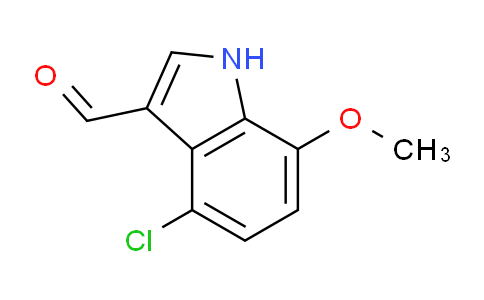CAS No. 1227581-05-6, 4-Chloro-7-methoxy-1H-indole-3-carbaldehyde