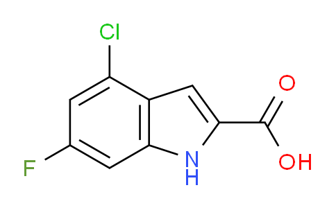 CAS No. 383133-62-8, 4-Chloro-6-fluoro-1h-indole-2-carboxylic acid