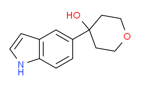 CAS No. 885273-22-3, 4-(1H-Indol-5-yl)tetrahydro-2H-pyran-4-ol
