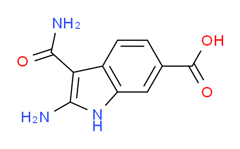 CAS No. 1246966-81-3, 2-Amino-3-carbamoyl-1H-indole-6-carboxylic acid