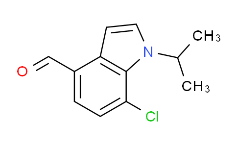 CAS No. 1350761-17-9, 7-Chloro-1-isopropyl-1H-indole-4-carbaldehyde