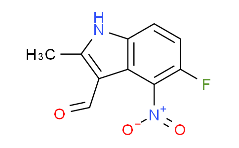 CAS No. 1956309-98-0, 5-Fluoro-2-methyl-4-nitro-1H-indole-3-carbaldehyde