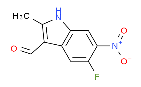 CAS No. 1956307-98-4, 5-Fluoro-2-methyl-6-nitro-1H-indole-3-carbaldehyde