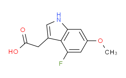 CAS No. 1227573-74-1, 4-Fluoro-6-methoxyindole-3-acetic acid