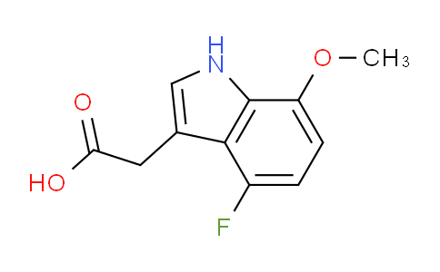 CAS No. 1227579-60-3, 4-Fluoro-7-methoxyindole-3-acetic acid