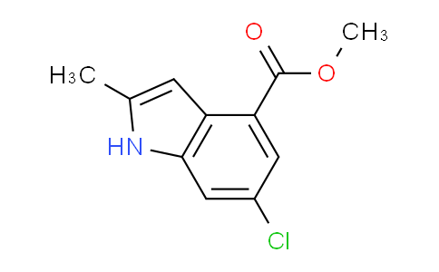 CAS No. 1260385-54-3, Methyl 6-chloro-2-methyl-1H-indole-4-carboxylate