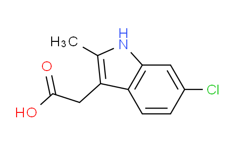 CAS No. 6127-21-5, 2-(6-Chloro-2-methyl-1H-indol-3-yl)acetic acid