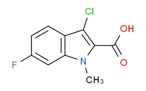 CAS No. 1312136-94-9, 3-Chloro-6-fluoro-1-methyl-1H-indole-2-carboxylic acid