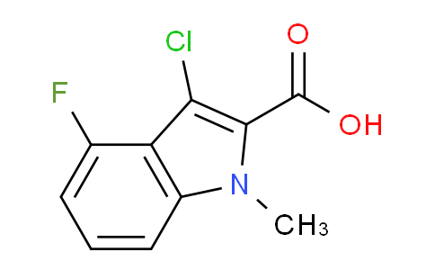 CAS No. 1312141-19-7, 3-Chloro-4-fluoro-1-methyl-1H-indole-2-carboxylic acid