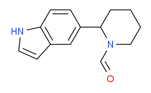 CAS No. 1355220-05-1, 2-(1H-Indol-5-yl)piperidine-1-carbaldehyde