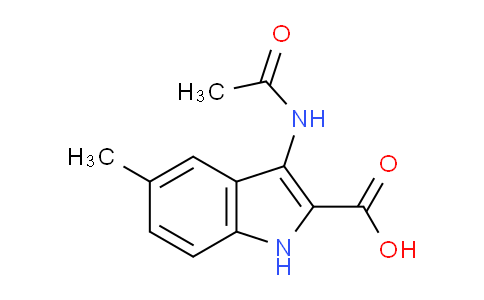 CAS No. 56545-54-1, 3-Acetamido-5-methyl-1H-indole-2-carboxylic acid