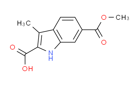 CAS No. 1290069-58-7, 6-(Methoxycarbonyl)-3-methyl-1H-indole-2-carboxylic acid