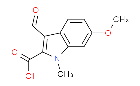 CAS No. 893732-02-0, 3-Formyl-6-methoxy-1-methyl-1H-indole-2-carboxylic acid