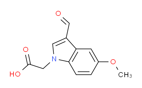 CAS No. 887572-63-6, 2-(3-Formyl-5-methoxy-1H-indol-1-yl)acetic acid