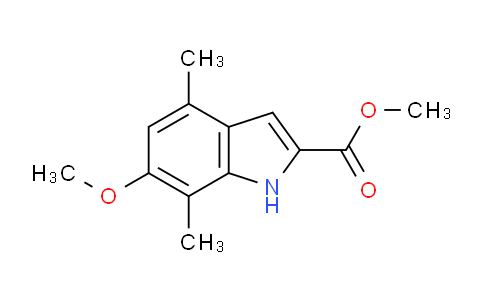 CAS No. 881040-66-0, Methyl 6-methoxy-4,7-dimethyl-1H-indole-2-carboxylate